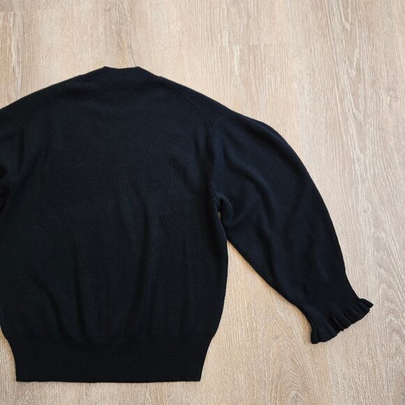 Madewell Merino Wool Ruffle Mockneck Sweater Size Small MSRP $118 New With Tags - Picture 12 of 17